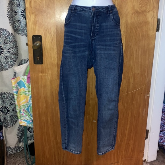 Universal Standard Denim - UNIVERSAL STANDARD Seine Mid Rise Skinny Jeans Blue Distressed Women’s Size 12